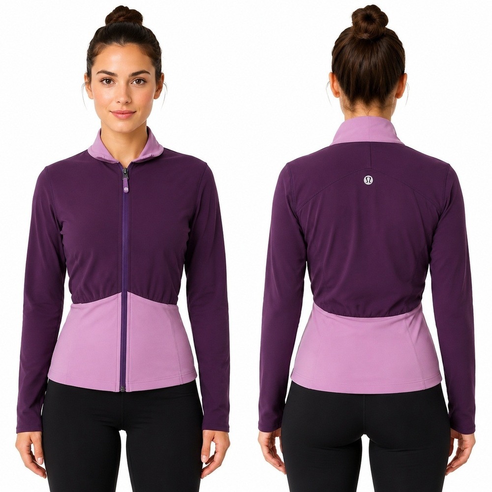 Lululemon Full Zip Jacket Athletic Running Lightweight Purple Size 8